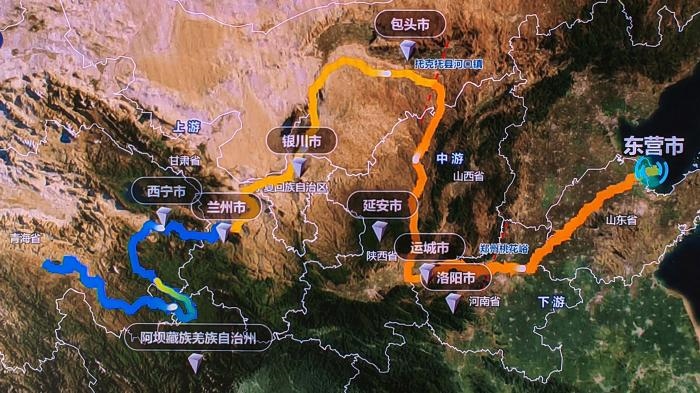 △黃河發(fā)源于青藏高原，呈“幾”字形流經(jīng)青海、四川、甘肅、寧夏、內(nèi)蒙古、山西、陜西、河南、山東9省區(qū)，全長5464公里。(資料圖)