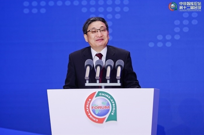 中國政府非洲事務(wù)特別代表劉豫錫在中非智庫論壇第十二屆會(huì)議開幕式上發(fā)表致辭。浙江師范大學(xué)非洲研究院供圖