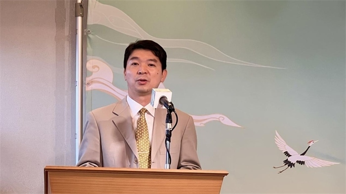 中國駐東京旅游辦事處主任歐陽安致辭。中國駐東京旅游辦事處供圖