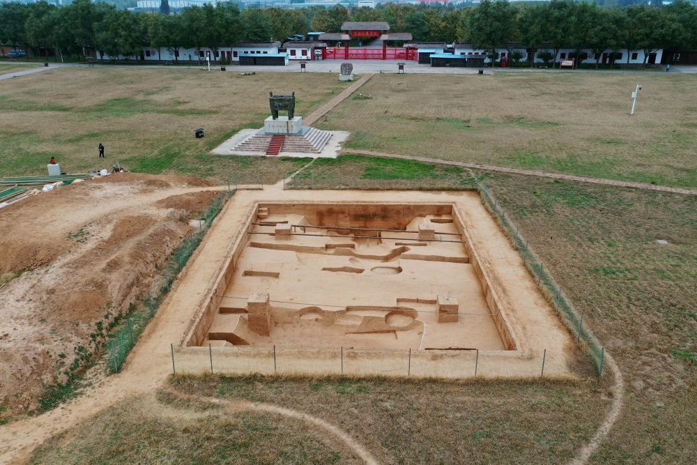 2022年河南安陽市殷墟商王陵區(qū)第三地點發(fā)掘現(xiàn)場（資料照片）。新華社發(fā)