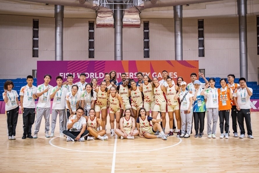 成都大運會葡萄牙女子籃球隊。 受訪者供圖