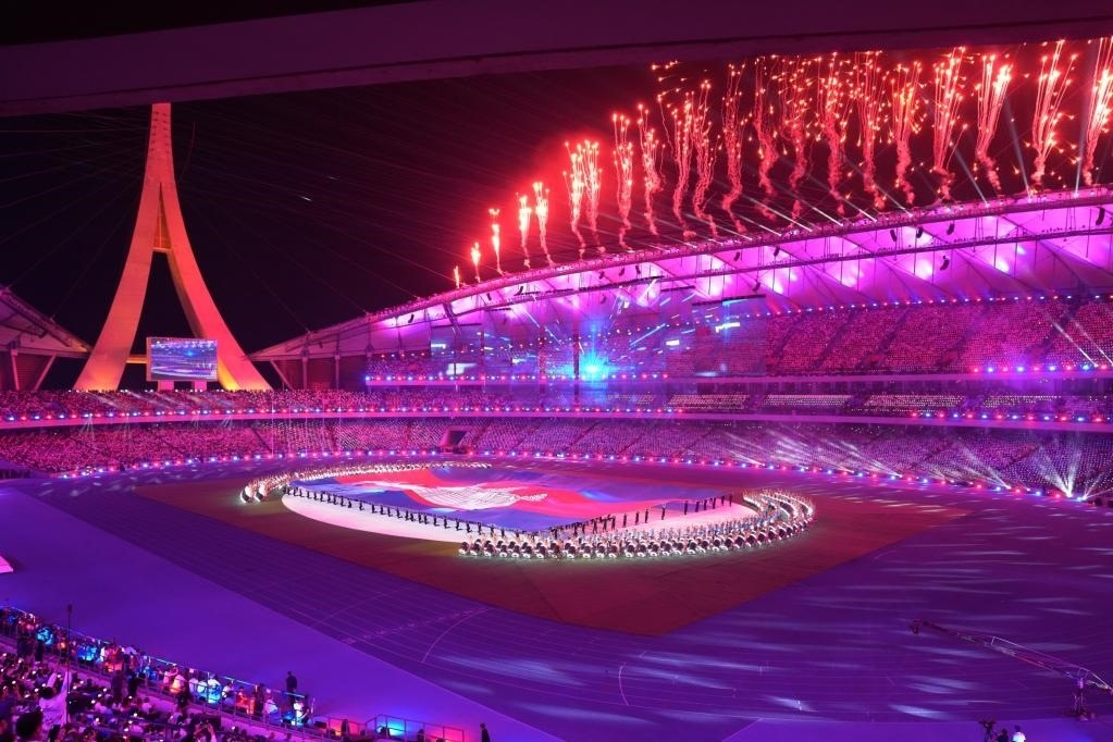 5月5日，第32屆東南亞運動會在柬埔寨首都金邊的國家體育場開幕。