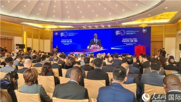 塞內(nèi)加爾駐華大使致辭。人民網(wǎng)記者 萬(wàn)宇攝
