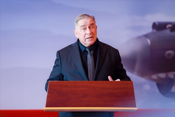 2023年10月30日，美中航空遺產(chǎn)基金會主席杰弗里·格林在中國人民抗日戰(zhàn)爭紀念館的活動中發(fā)表講話。中國人民對外友好協(xié)會供圖