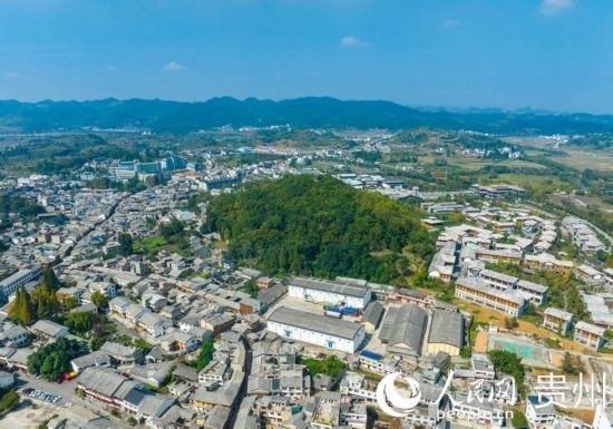 航拍舊州古鎮(zhèn)。人民網(wǎng) 陽茜攝