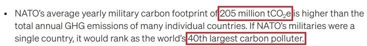 看看北約的“碳足跡”，就知道西方的氣候承諾有多扯