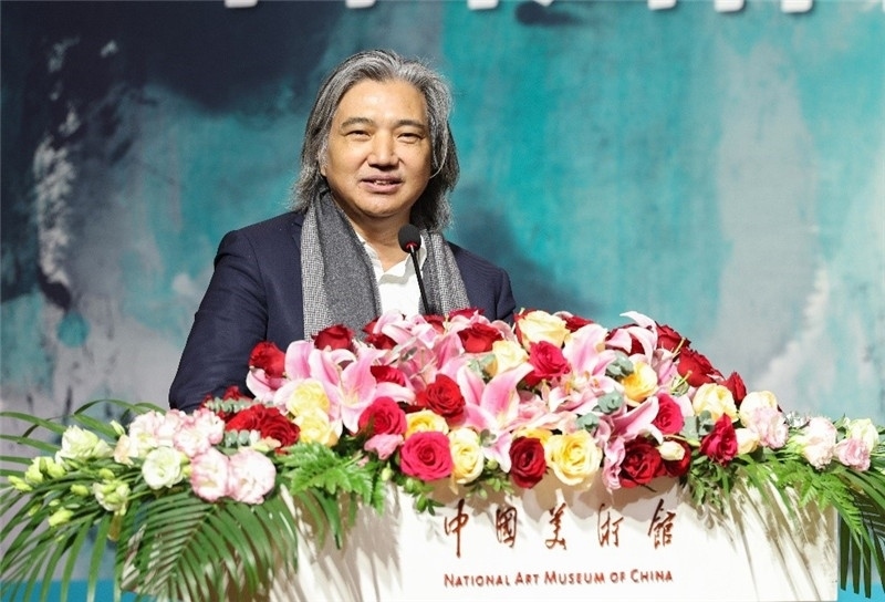 吳為山致辭。主辦方供圖