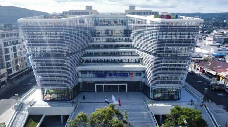 圖為中國援建薩爾瓦多國家圖書館實景。 圖片由中國援薩爾瓦多國家圖書館項目施工技術(shù)組提供