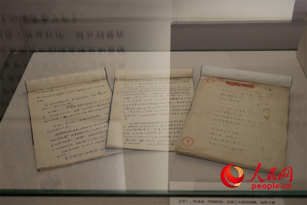 《青春萬歲》手稿。人民網(wǎng)記者 韋衍行攝