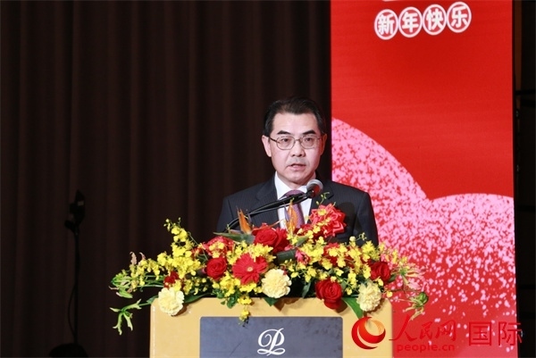 中國駐日本大使吳江浩致辭。人民網(wǎng) 許可攝