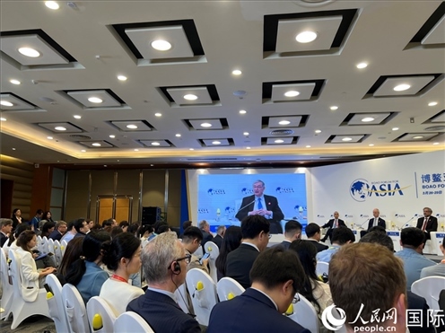3月27日，博鰲亞洲論壇2024年年會“全球地緣政治展望”分論壇現(xiàn)場。人民網(wǎng) 艾里士攝