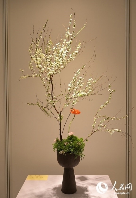 插花作品。人民網(wǎng) 玄番登史江攝