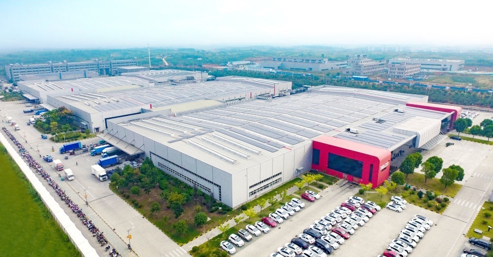 圖為德力西電氣蕪湖工廠（無(wú)人機(jī)照片）。（德力西集團(tuán)供圖）