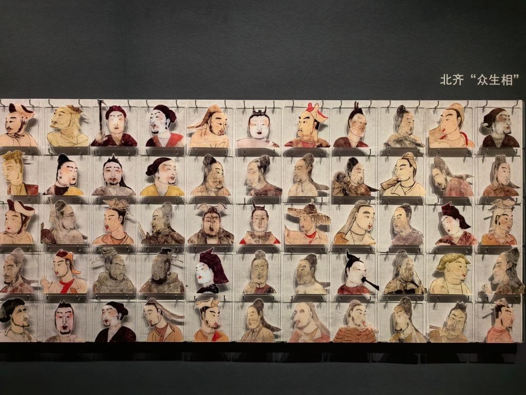 太原北齊壁畫博物館從山西北朝壁畫中提取人物元素展現(xiàn)當(dāng)時(shí)民族融合、文化交流。太原北齊壁畫博物館供圖