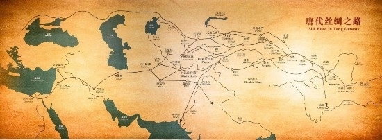 唐代絲綢之路，經(jīng)過(guò)新疆眾多地區(qū)。（圖片來(lái)源：視覺(jué)中國(guó)）