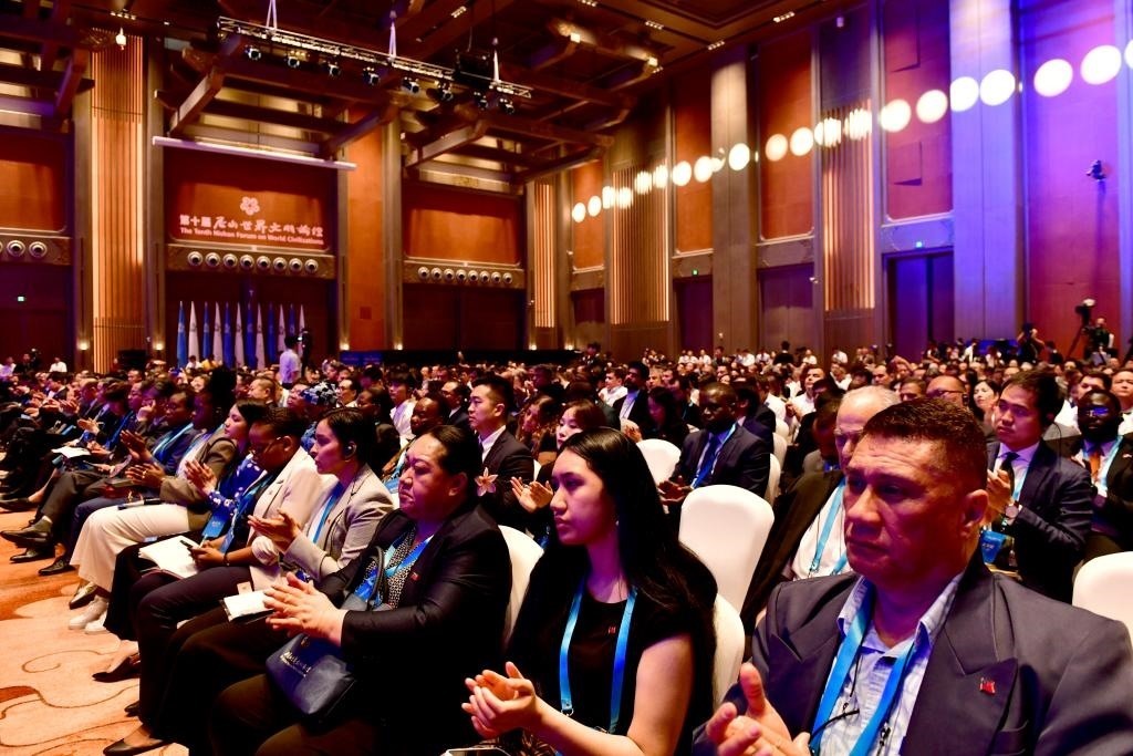 與會(huì)嘉賓出席第十屆尼山世界文明論壇。新華社記者 郭緒雷 攝