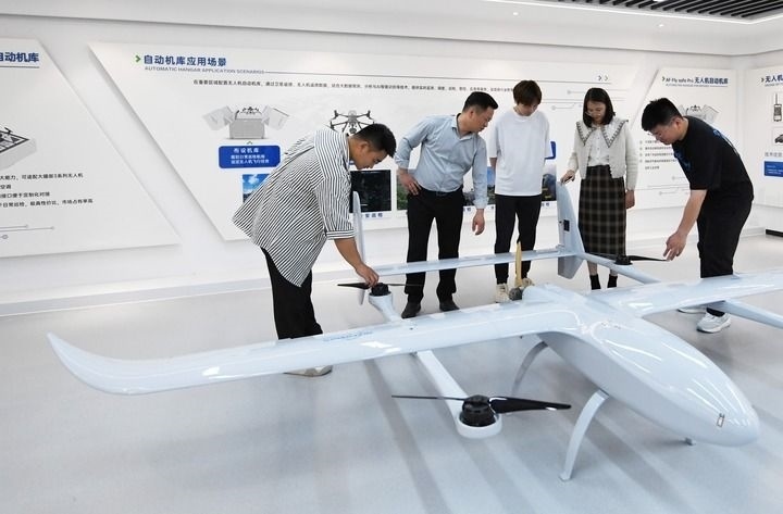 這是中科安飛（合肥）科技有限公司生產(chǎn)的無人機產(chǎn)品。（2024年5月16日攝）新華社發(fā)（郭如琦 攝）