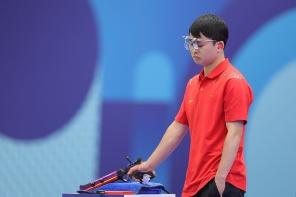 謝瑜在比賽中。 人民日報報道團 陶相安攝