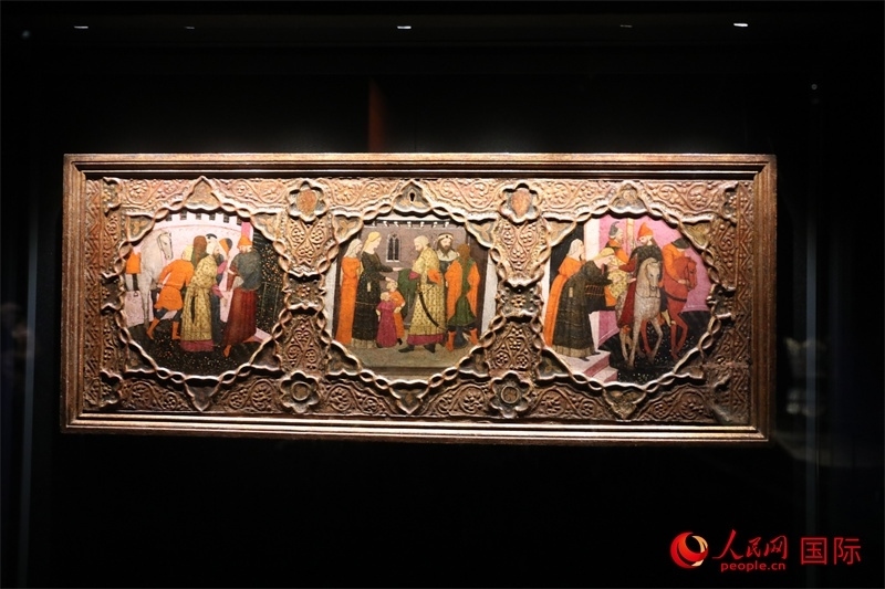 展覽“傳奇之旅：馬可·波羅與絲綢之路上的世界”展品。人民網(wǎng) 殷韜攝