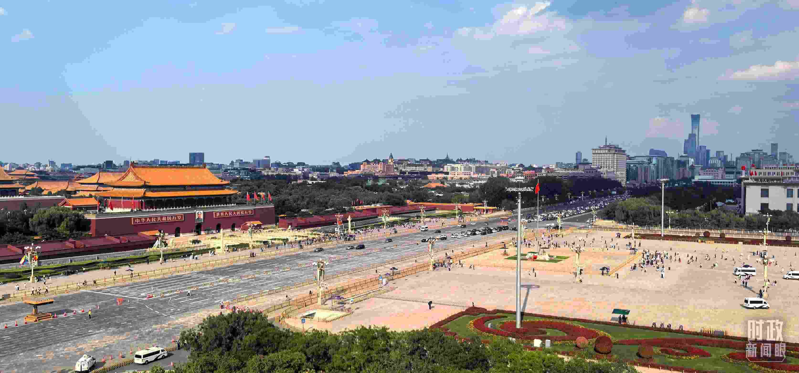 9月6日的天安門廣場(chǎng)。（總臺(tái)央視記者王子杭拍攝）