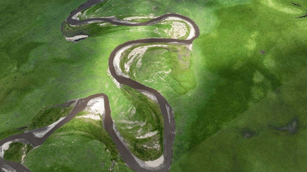 2023年7月6日在甘肅省甘南藏族自治州瑪曲縣拍攝的阿萬(wàn)倉(cāng)濕地景色（無(wú)人機(jī)照片）?，斍鷿竦卣嫉?62萬(wàn)畝，是黃河上游重要的水源涵養(yǎng)區(qū)和生態(tài)功能區(qū)，被譽(yù)為“黃河之腎”。