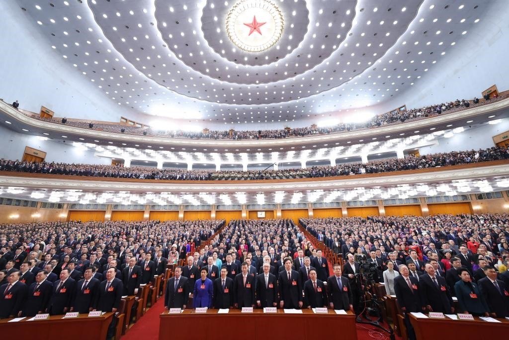 2024年3月5日，第十四屆全國人民代表大會第二次會議在北京人民大會堂開幕。新華社記者 黃敬文 攝