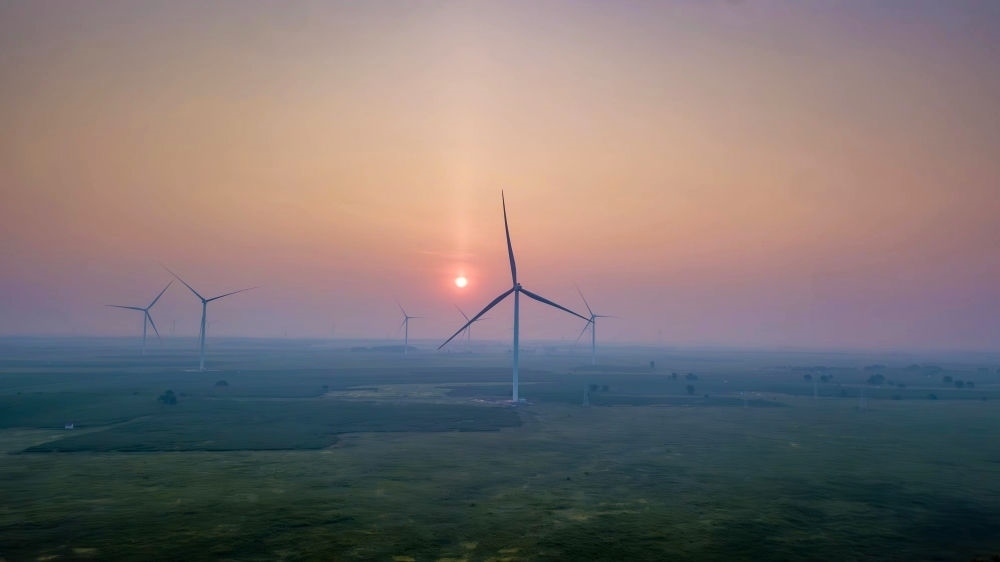 內(nèi)蒙古通遼市238萬(wàn)千瓦風(fēng)電基地。（受訪者供圖）