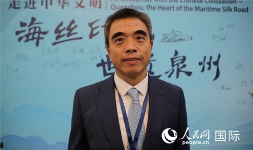 泉州市人民政府副市長姚飛接受人民網(wǎng)采訪。人民網(wǎng) 王婧攝