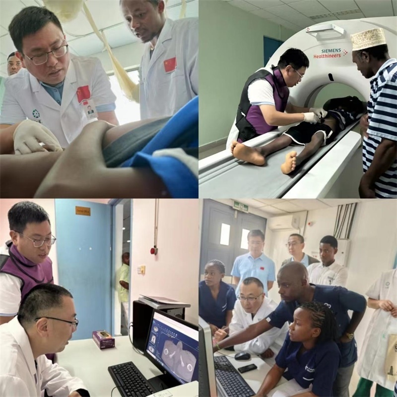 中國援桑醫(yī)療隊多科室專家與當(dāng)?shù)蒯t(yī)生共同為患者檢查。中國援桑醫(yī)療隊 供圖