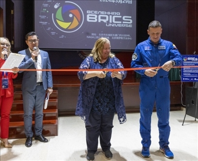 5月29日，“宇宙·金磚國家”圖片巡回展在北京舉辦。 北京俄羅斯文化中心供圖