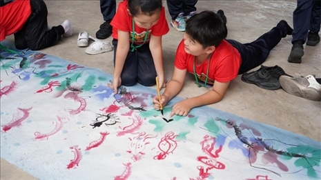 水墨畫教學(xué)。主辦方供圖