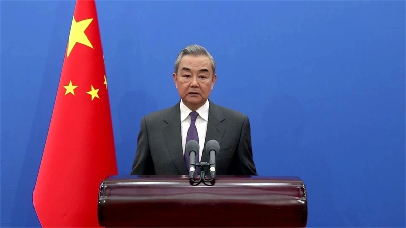 中共中央政治局委員、中央外辦主任王毅發(fā)表視頻致辭。主辦方供圖