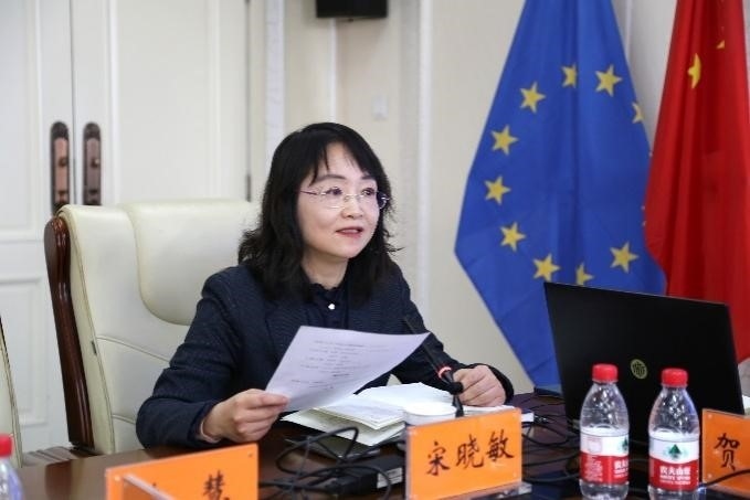 中國社會科學(xué)院歐洲研究所《歐洲研究》總編輯、中國歐洲學(xué)會秘書長宋曉敏教授主持研討會。吳迪攝