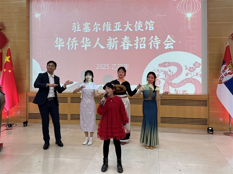 招待會現(xiàn)場表演。諾維薩德孔子學(xué)院供圖