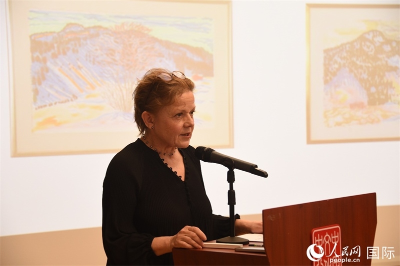 瑞典著名畫家比麗塔·穆爾的藝術講座。人民網(wǎng)記者 殷淼攝