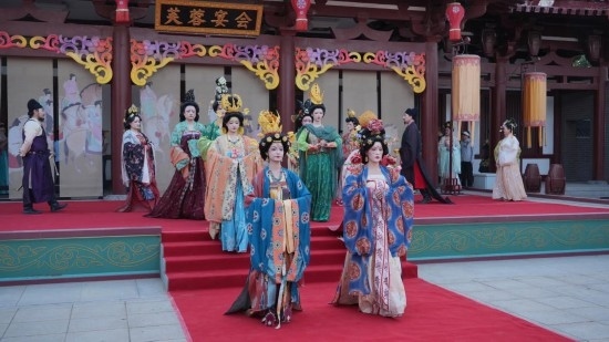 大唐芙蓉園舉辦的漢服展演活動(dòng)。受訪者供圖