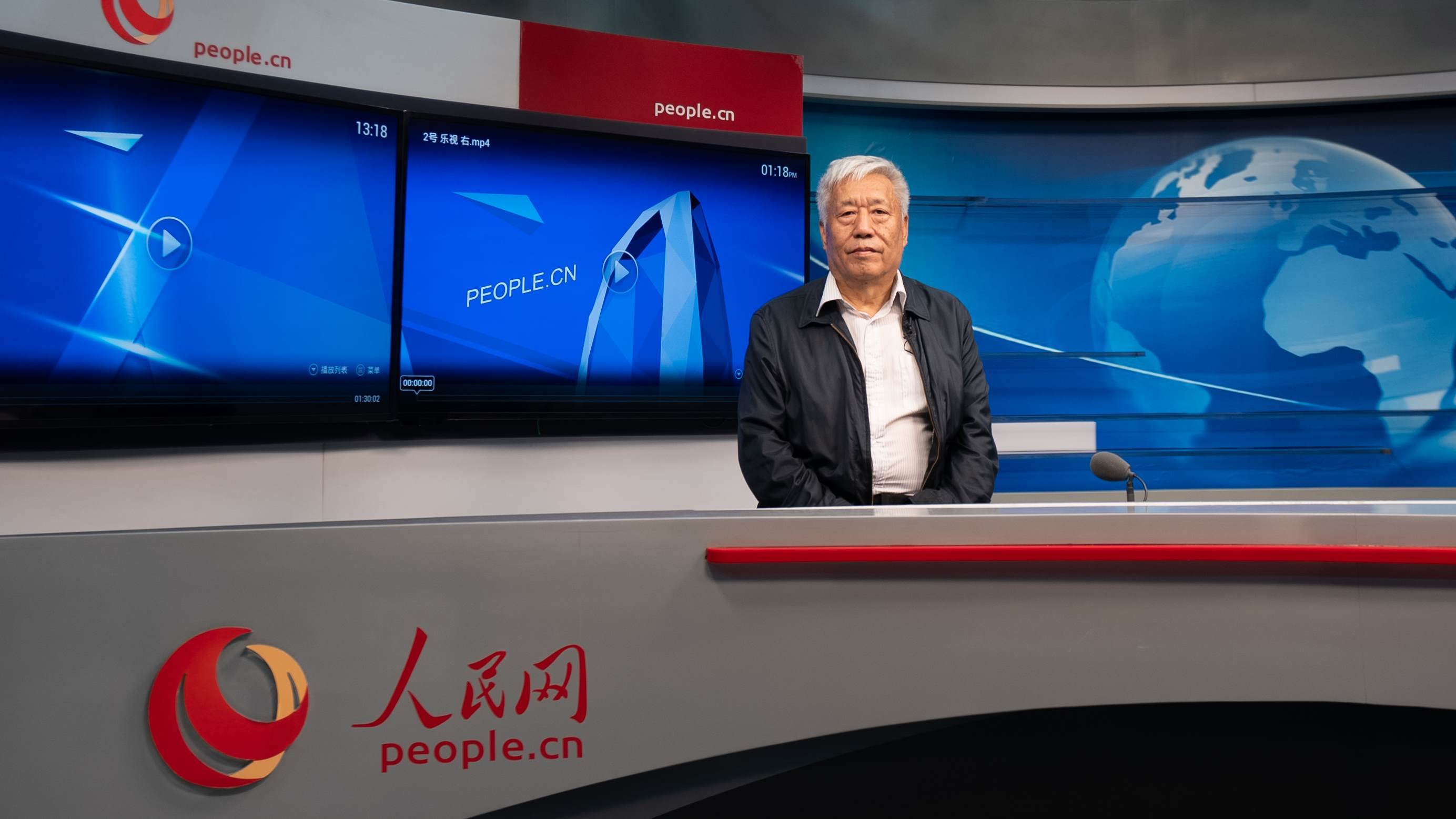 中國(guó)地震局地球物理研究所原副所長(zhǎng)、研究員高孟潭作客人民網(wǎng)。人民網(wǎng)記者 葛泰佚攝