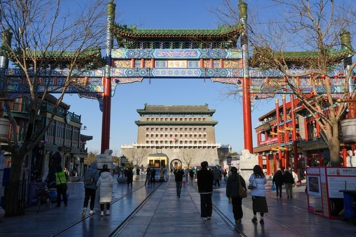 這是2024年12月26日從前門大街拍攝的正陽門箭樓。